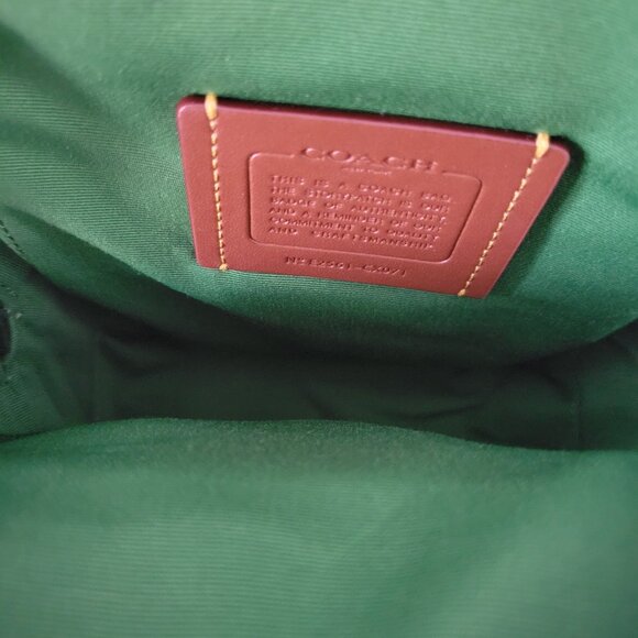 Coach CX071 Racer Sling Pack Leather Messenger Bag Kelly Green - Picture 7 of 7